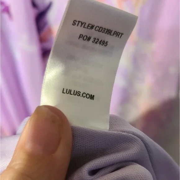 Lulus Sammi Lavender Lilac Purple Floral Ruffle Maxi Dress Size XS - Picture 7 of 9